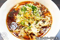 湯葉と蒸し鶏の冷やし酸辣湯麵