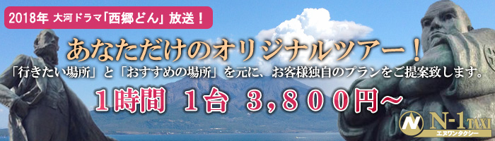 あなただけのオリジナルツアー 1時間 1台 3800円から